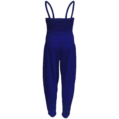 Girls Jumpsuit Kids Plain Color Trendy Playsuit All In One Jumpsuits 5-13 Years