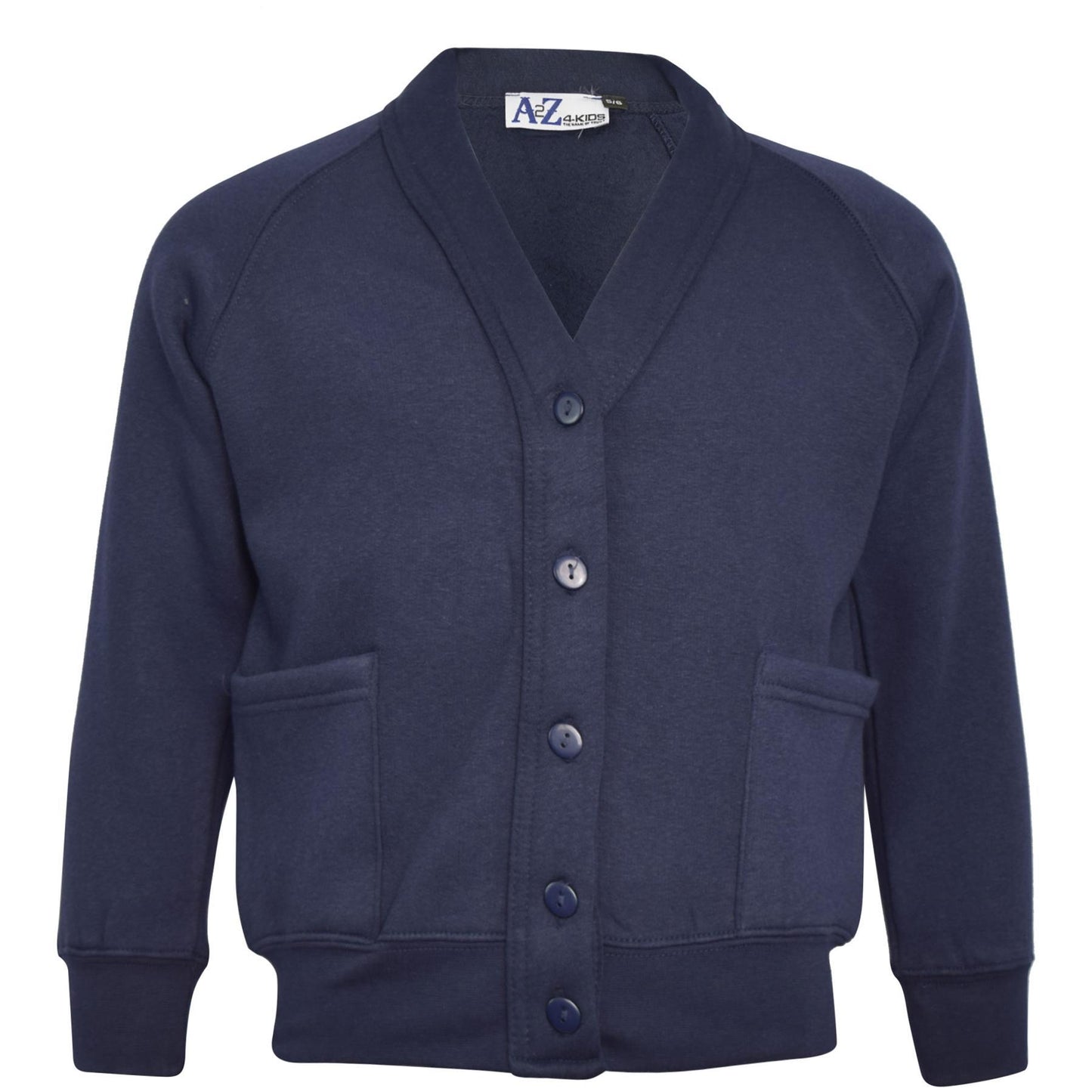 Kids Girls Scouts School Uniform Cardigan Long Sleeve Sweat Knitted Cardigan