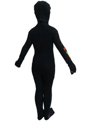 Kids Boys Girls Skeleton Glow Costume Skull Mask Halloween Fancy Dress One Piece