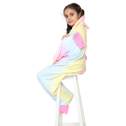 Kids Blanket Unicorn Soft Fleece Blankets Sleeping Bag Fancy Dresses One Size