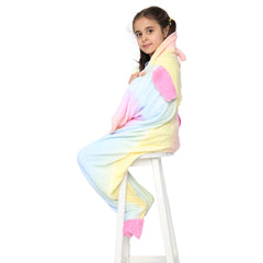 Kids Blanket Unicorn Soft Fleece Blankets Sleeping Bag Fancy Dresses One Size