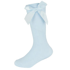 Infant Baby Girls Knee High Socks with Ribbon Bow Kids Newborn Footwear Socks