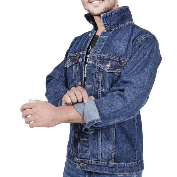 A2Z Mens Jacket Fashion Denim Jacket Jeans Long Sleeves Coat for Mens S To 3XL