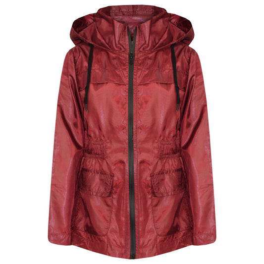 A2Z 4 Kids Unisex Raincoat Jackets Wine Windbreaker Waterproof Parka Shower Resistant Hooded Raincoat Childrens Girls Boys Age 5 6 7 8 9 10 11 12 13 Years