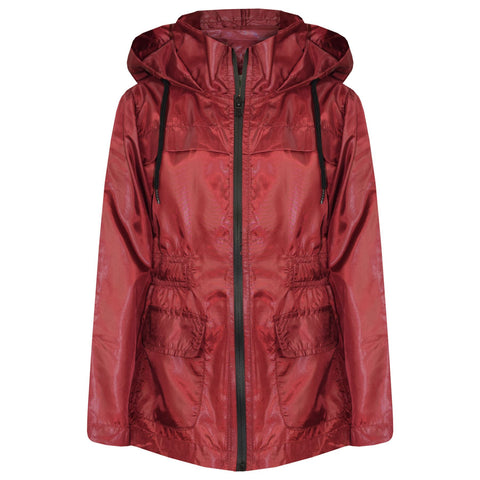 A2Z 4 Kids Unisex Raincoat Jackets Wine Windbreaker Waterproof Parka Shower Resistant Hooded Raincoat Childrens Girls Boys Age 5 6 7 8 9 10 11 12 13 Years