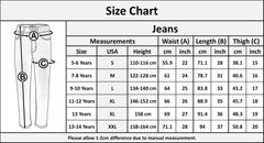 Kids Boys Relaxed Straight Fit Boot Cut Ripped Jeans for Teens Cotton Jeans 5-13