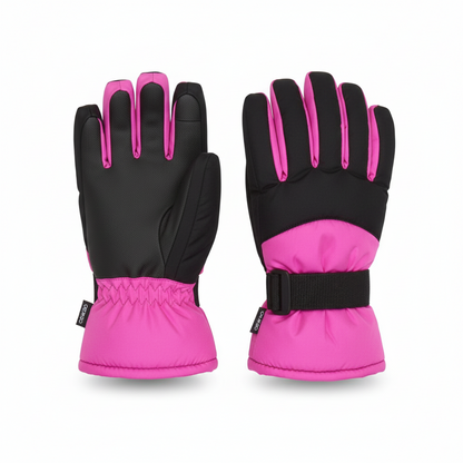 Girls Ski Snowboarding Gloves Kids Windproof Winter Warm Active Mittens 6-13 Yrs