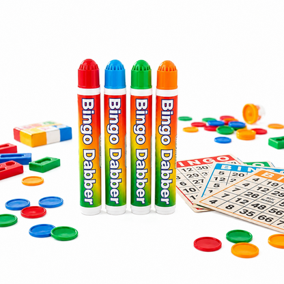 A2Z Bingo Dabbers Marker Pens 4 Pack Assorted Colours Game Daubers