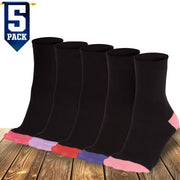 Boys Girls Kids Back to School Cotton Rich Plain Ankle School Socks Pack Of 6 - A2Z 4 Kids