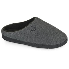 Mens Mule Slippers Memory Foam Plush Lined Indoor Outdoor Anti Slip House Shoes