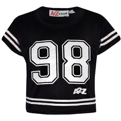 A2Z4Kids Girls Top Kids 98 Print Stylish Fashion T Shirt Crop Top New Age 5-13Yr