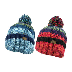 A2Z Mens Hats Multi Coloured Bobble Beanie Hat Pom Pom Winter Warm Cosy Caps