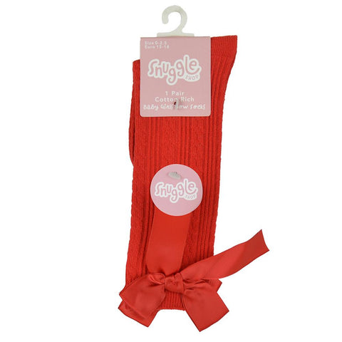 Infant Baby Girls Knee High Socks with Ribbon Bow Kids Newborn Footwear Socks