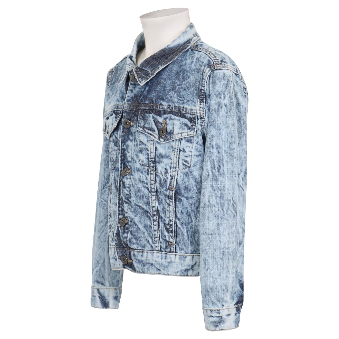 Kids Trendy Denim Jacket Jeans Blue Tie Dye Coat for Girls Age 3-13 Years