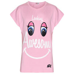 Girls Top Kids Designer's Looking Awesome Print Fashion T Shirt Top 5-13 Years