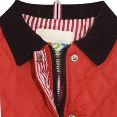 Kids Jackets Girls Quilted Padded Collar Buttoned Zipped Jacket Age 5-13 Years