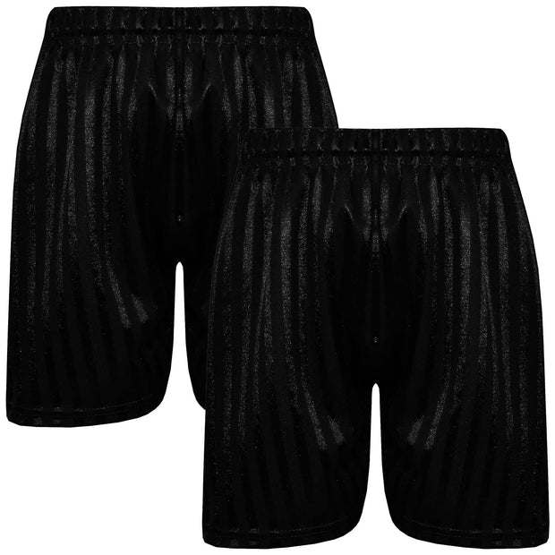 A2Z 4 Kids Shadow Stripe PE Shorts Pack of 2 Football Gym Shorts Age 2-13 Years
