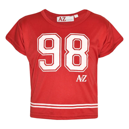 A2Z4Kids Girls Top Kids 98 Print Stylish Fashion T Shirt Crop Top New Age 5-13Yr