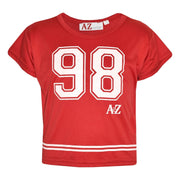 A2Z4Kids Girls Top Kids 98 Print Stylish Fashion T Shirt Crop Top New Age 5-13Yr