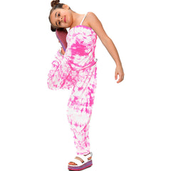Kids Girls Jumpsuit Tie Dye Print Trendy Fahsion Playsuit All In One Jumpsuits