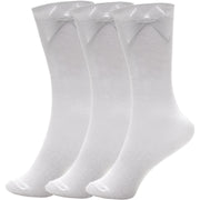 Kids Girls Plain Knee High Socks With Ribbon Bow Pack of 3 School Cotton Socks - A2Z 4 Kids