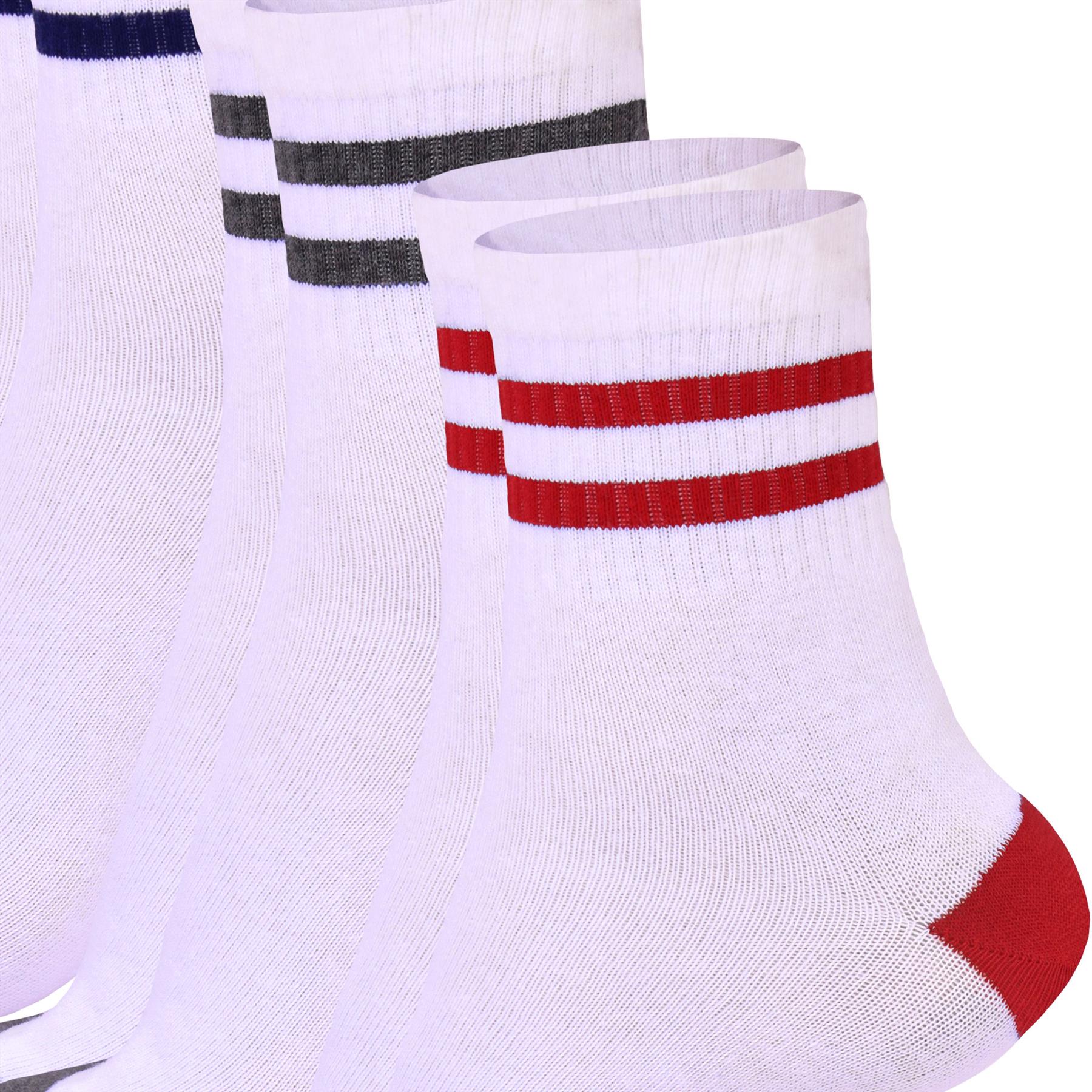 A2Z 4 Kids Boys 6 Pack Striped Crew Socks Cotton Athletic Sports Socks