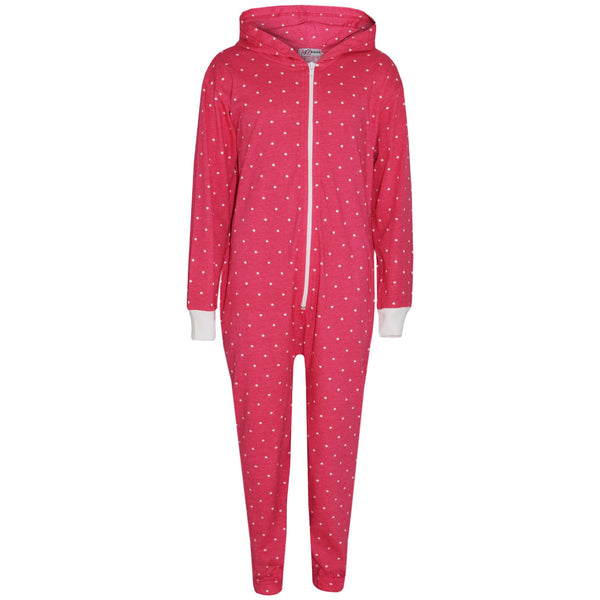 Kid Girls Polka Dot Cotton A2Z Onesie One Piece Pink Hooded Jumpsuits 2-13 Years