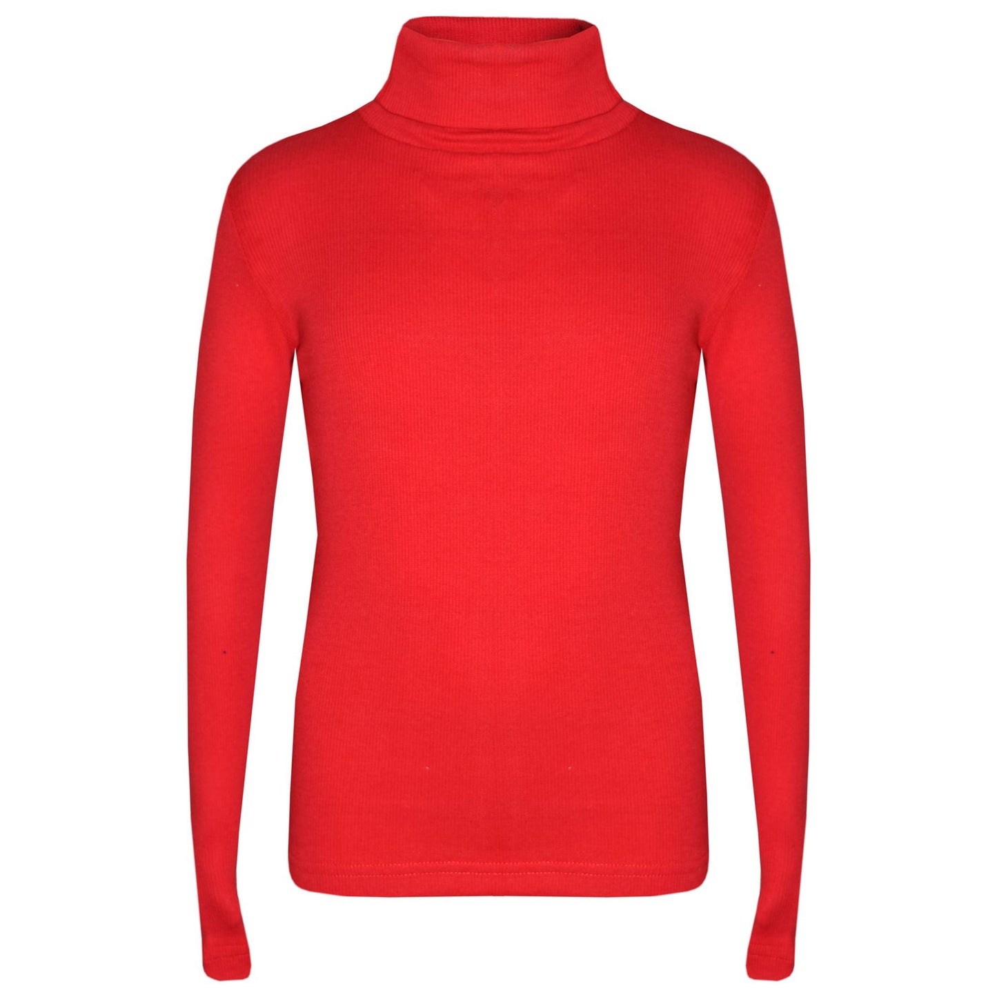 Kids Girls Polo Neck T Shirt Thick Cotton Turtleneck Jumper Long Sleeve Top 2-109