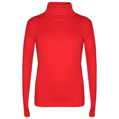 Kids Girls Polo Neck T Shirt Thick Cotton Turtleneck Jumper Long Sleeve Top 2-109