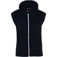 Kids Hooded Gilet Jacket Fleece Fabric No Sleeve Zipper Coat Boys Age 5-13 Year