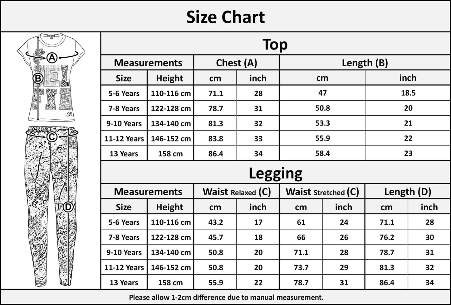 Girls Tops Kids Selfie Print Trendy T Shirt Top & Fashion Legging Set 7-13 Years