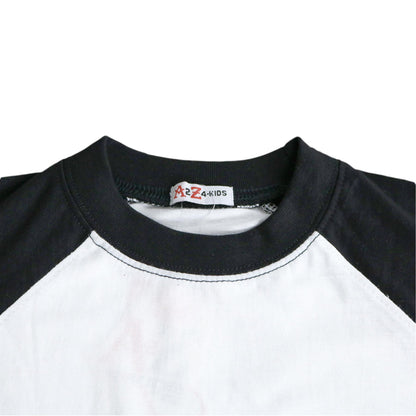 Kids Boys Girls T Shirts Plain Baseball Long Raglan Sleeves Sports Tees 2-13 Yrs