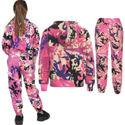 A2Z 4 Kids Girls Boys Unisex Tracksuit Camouflage Baby Pink Print Hooded Sweat Hoodie & Bottom Jog Suit Joggers Age 5 6 7 8 9 10 11 12 13 Years