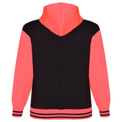 A2Z 4 Kids Girls Boys Black & Neon Pink Baseball Tracksuit FOX Jacket & Trouser Sports Hoodie Bottom Joggers Age 2 3 4 5 6 7 8 9 10 11 12 13 Years