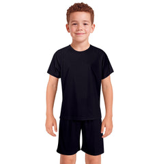 Kids Girls Boys Football Kit T Shirt Shorts PE Athletic Sportswear Outfit Set