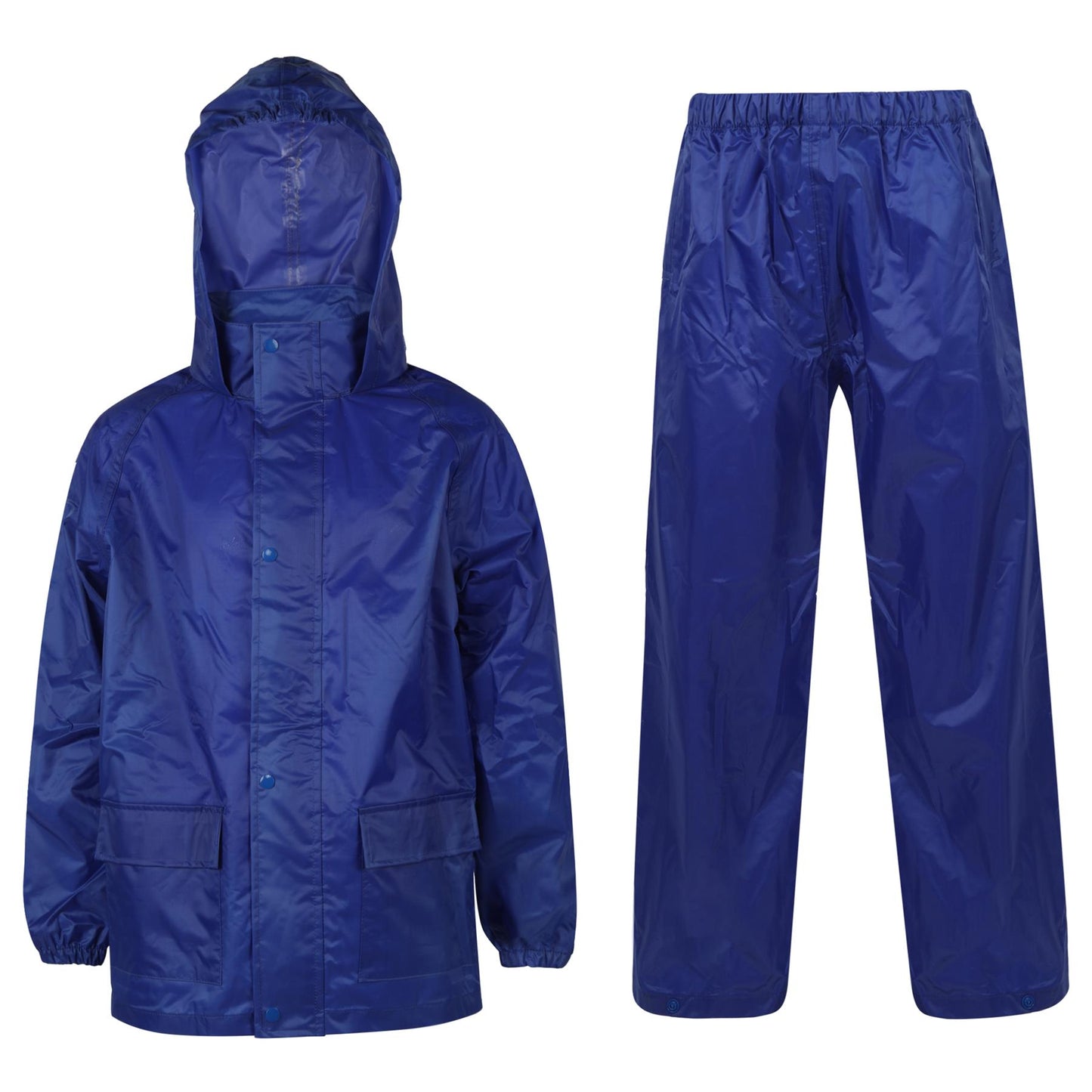 Kids Boys Girls Waterproof Hooded Rain Suit Jacket & Pants Set with Bag 3-14 Yrs
