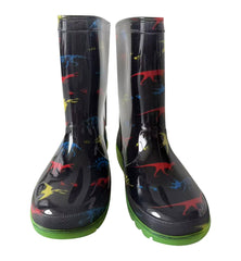 A2Z 4 kids Boys Girls Dinosaur Print Light Up Wellington Boots PVC Rain Wellies