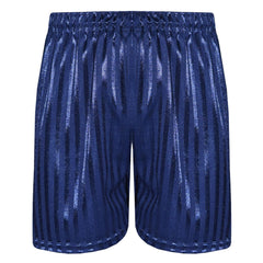 Kids Girls Boys Shadow Stripe PE Shorts Sports Football Gym School Short 2-13
