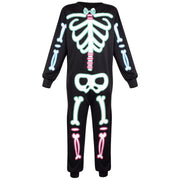 A2Z 4 Kids Boys Skeleton Attire With Bow Tie Halloween Cosplay Onesie For Trick Or Treating - A2Z 4 Kids