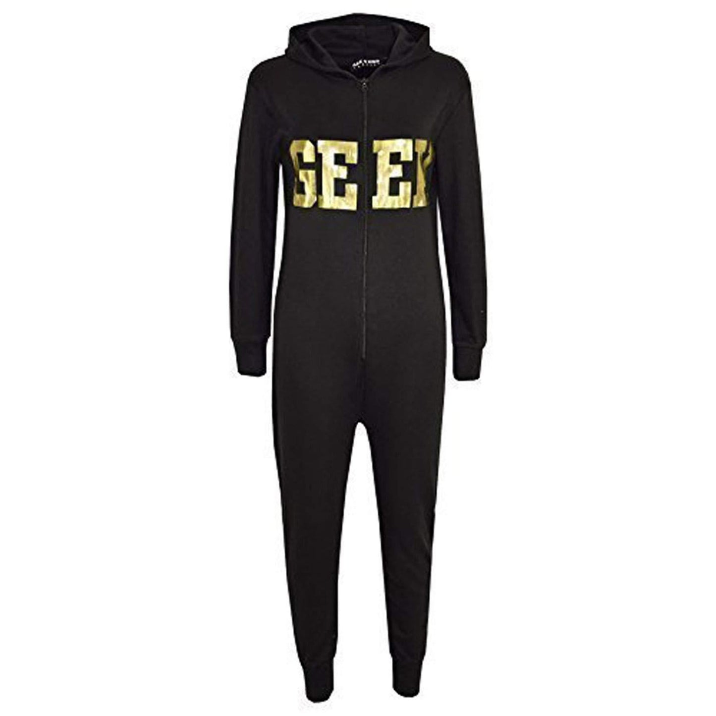 Kids Girls Boys GEEK Print A2Z Onesie One Piece Summer Jumpsuit PJ's 7-13 Years