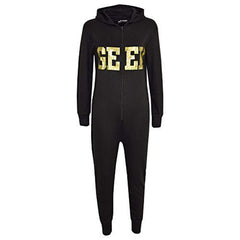 Kids Girls Boys GEEK Print A2Z Onesie One Piece Summer Jumpsuit PJ's 7-13 Years
