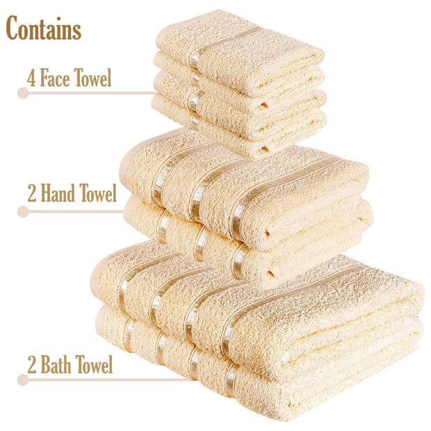 8 pc Boston Egyptian Towels Bale Set 100% Egyptian Cotton Super Soft Absorbent 500GSM Gift Sets