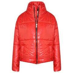 Girls Jacket Kids Wetlook Cropped Padded Quilted Puffer Bubble Jackets Coat 5-13