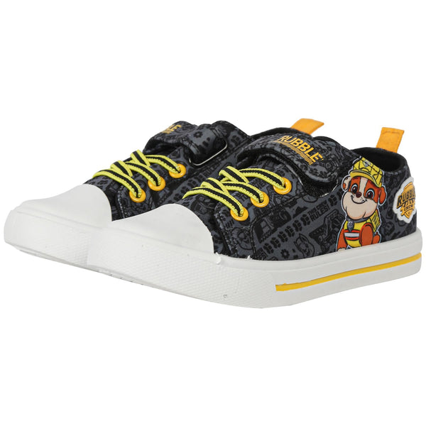 Kids Paw Patrol Rubble & Crew Low Top Canvas Trainers Official Licensed Shoes