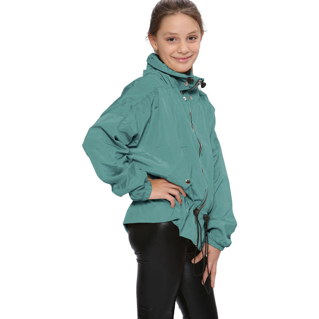 A2Z 4 Kids Windbreaker Shower Proof Windproof Mint Jacket Stylish Lightweight Casual Coat Girls Cagoule Rain Mac Raincoats Age 5-13 Years - A2Z 4 Kids