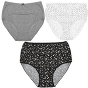 Ladies Classic Briefs Underwear Pack Of 3 Adjustable Waist Quick Dry Knickers