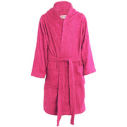 A2Z 4 Kids Terry Towelling Shawl Collar Pink Bath Robe Dressing Gown Beach Bathing Swimming Surfing Soft 100% Cotton Bathrobe For Children Girls Age 5-13 Years