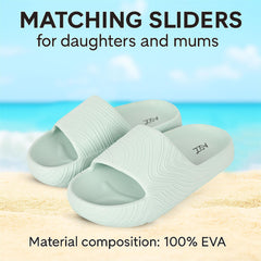 A2Z Kids Matching Mum Daughter Sliders Soft EVA Non Slip Shower Pool Slippers