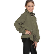 A2Z 4 Kids Windbreaker Shower Proof Windproof Khaki Jacket Stylish Lightweight Casual Coat Girls Cagoule Rain Mac Raincoats Age 5-13 Years - A2Z 4 Kids