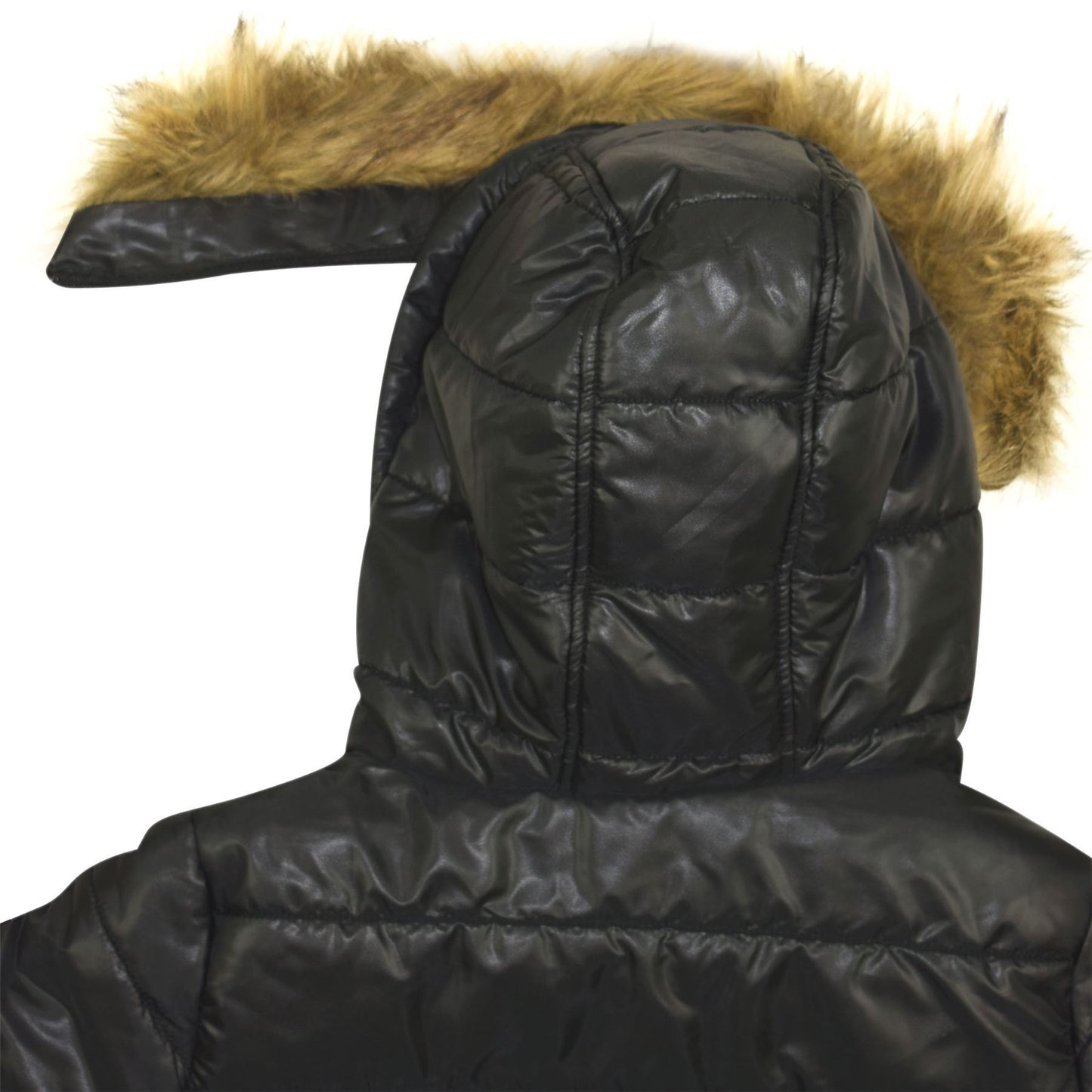 Boys Girls Jackets Kids Maya Faux Fur Hooded Padded Puffer Bubble Coats 5-13 Yrs